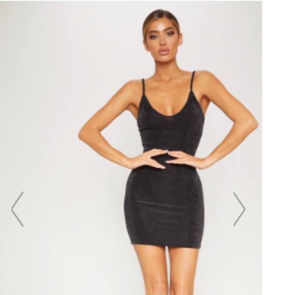 black textured glitter dress